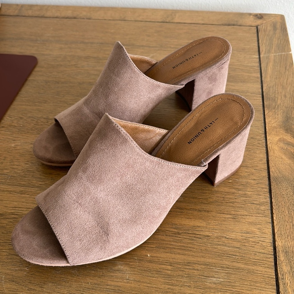 Suede Mule Heels